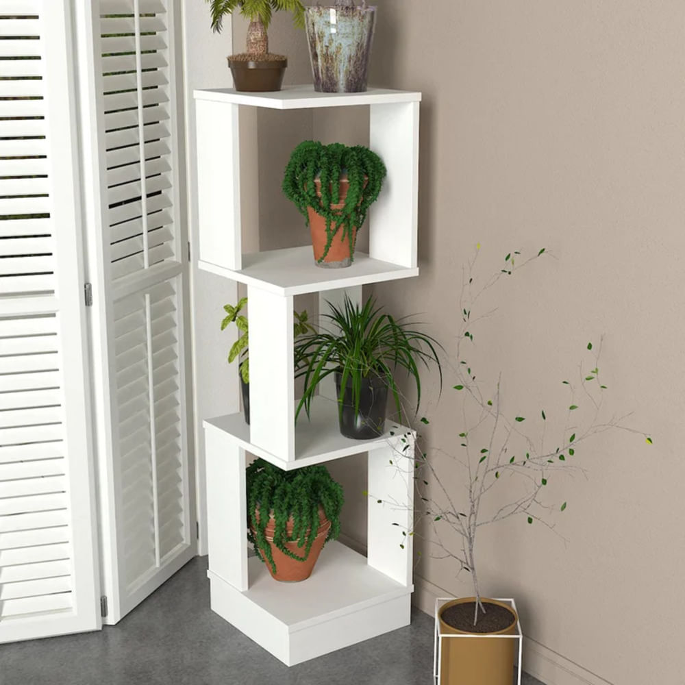 Estante Moderno Clarisse  Blanco R&R MUEBLES