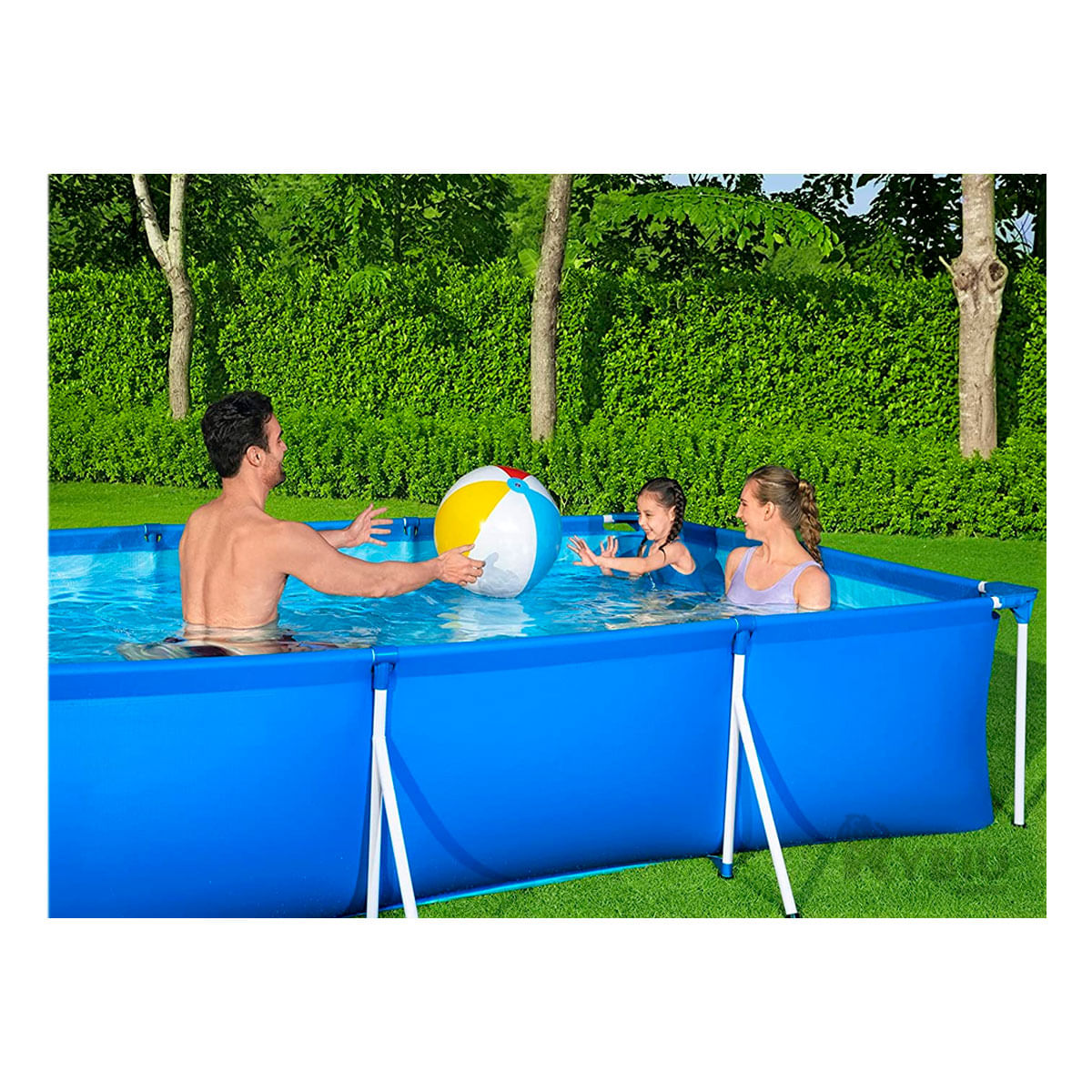 Piscina Borde Solido en Tono Celeste Y+Papel de Regalo