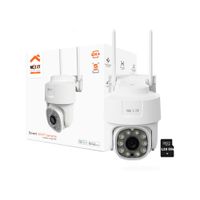 Cámara PTZ Wifi Nexxt NHC-OP10 5MP Zoom 6X Audio 2 vías Reflector RJ45 + SD 128GB