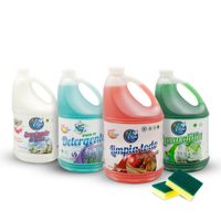 Pack Det. Liq. Lavanda, Suav. de telas Cotton, Lav. liq. Limón, Limp. Manz. Canela  Sol Clean 4 Lt.