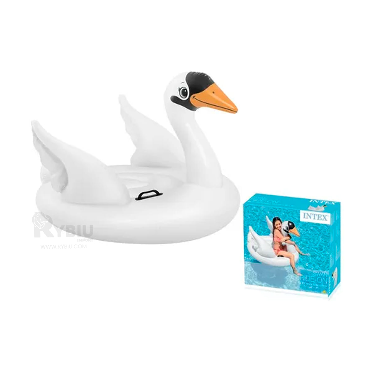 Inflable Practico Cisne Y+Regalo Ligas para Peinar