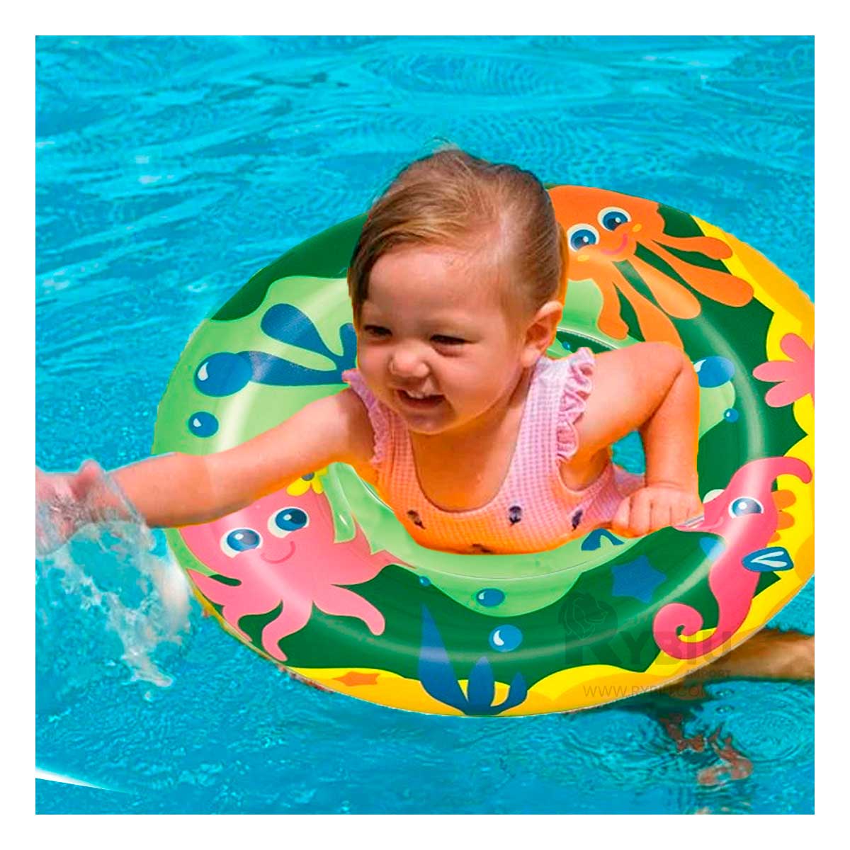 Flotador Versatil Practico Verde mod.36113 Y+Regalo Stickers