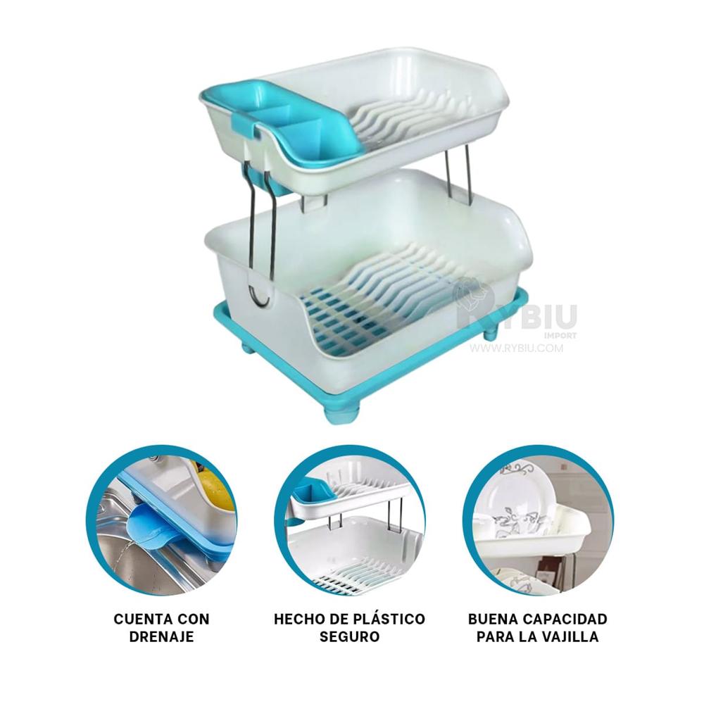 Secador Efectivo de Vajilla 2N Celeste Y+Regalo Stickers