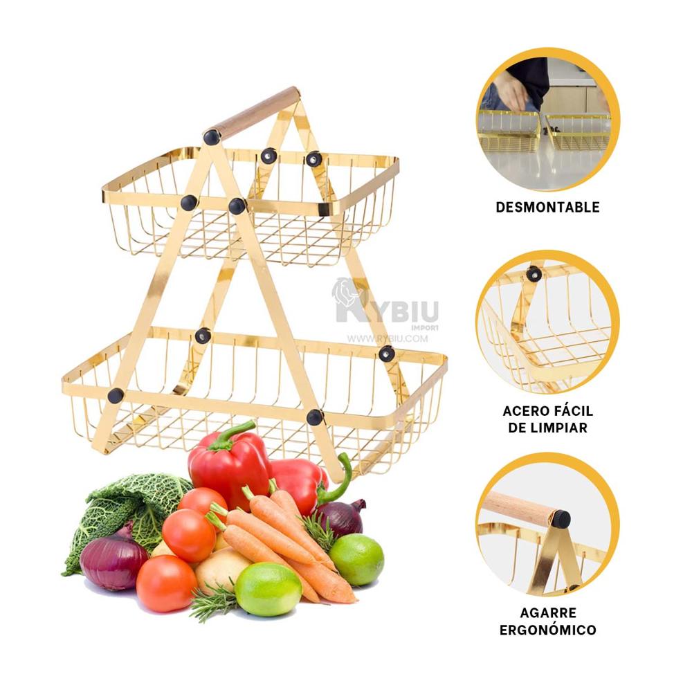 Organizador Moderno en Dorado Y+Regalo Ligas para Peinar