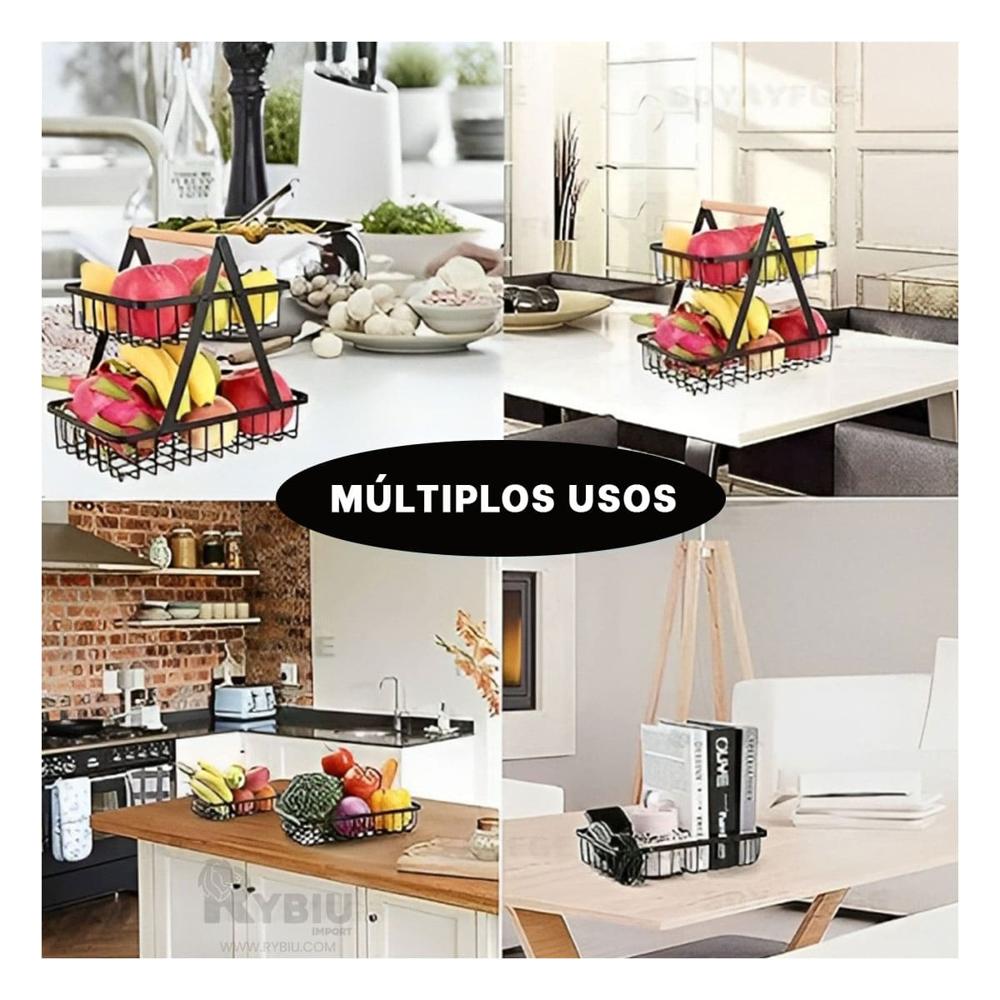 Organizador de Fresas con 2 Soportes Negro Y+Regalo Stickers