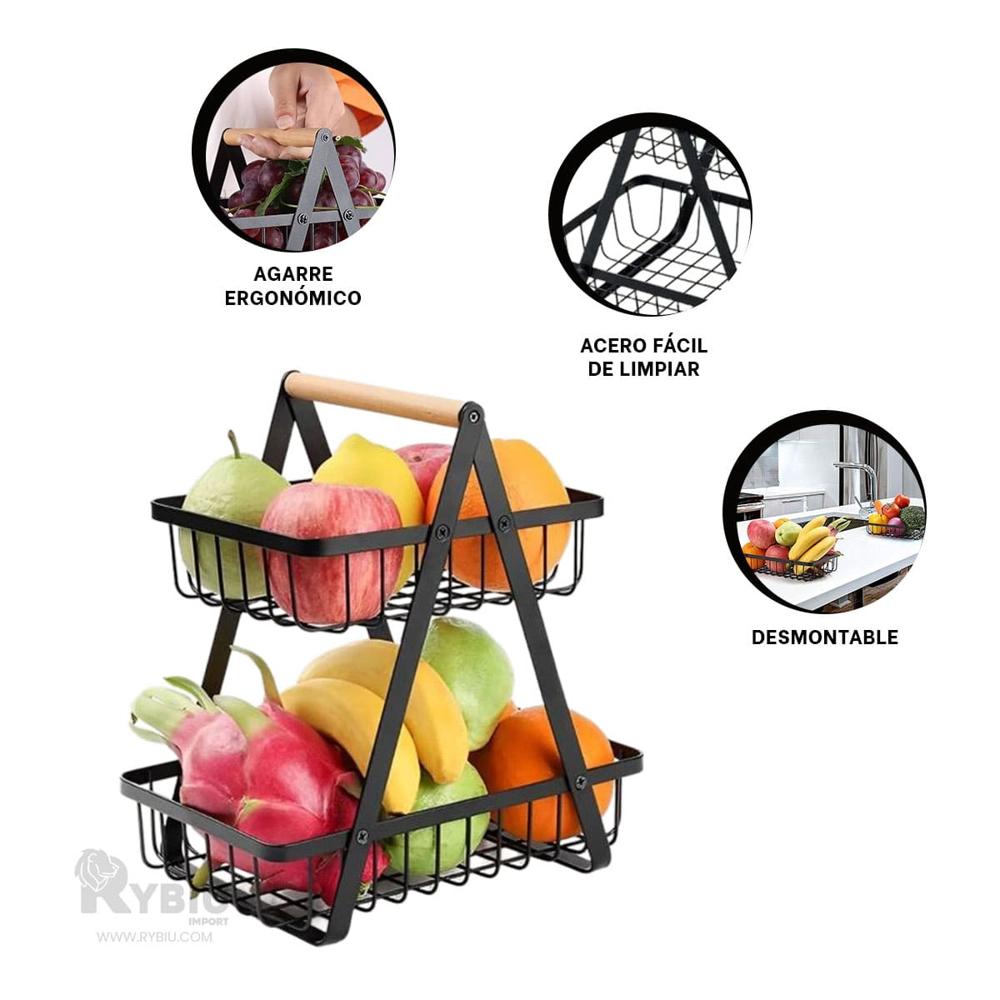 Cesta Triangular de Color Negro Y+Ligas de Regalo