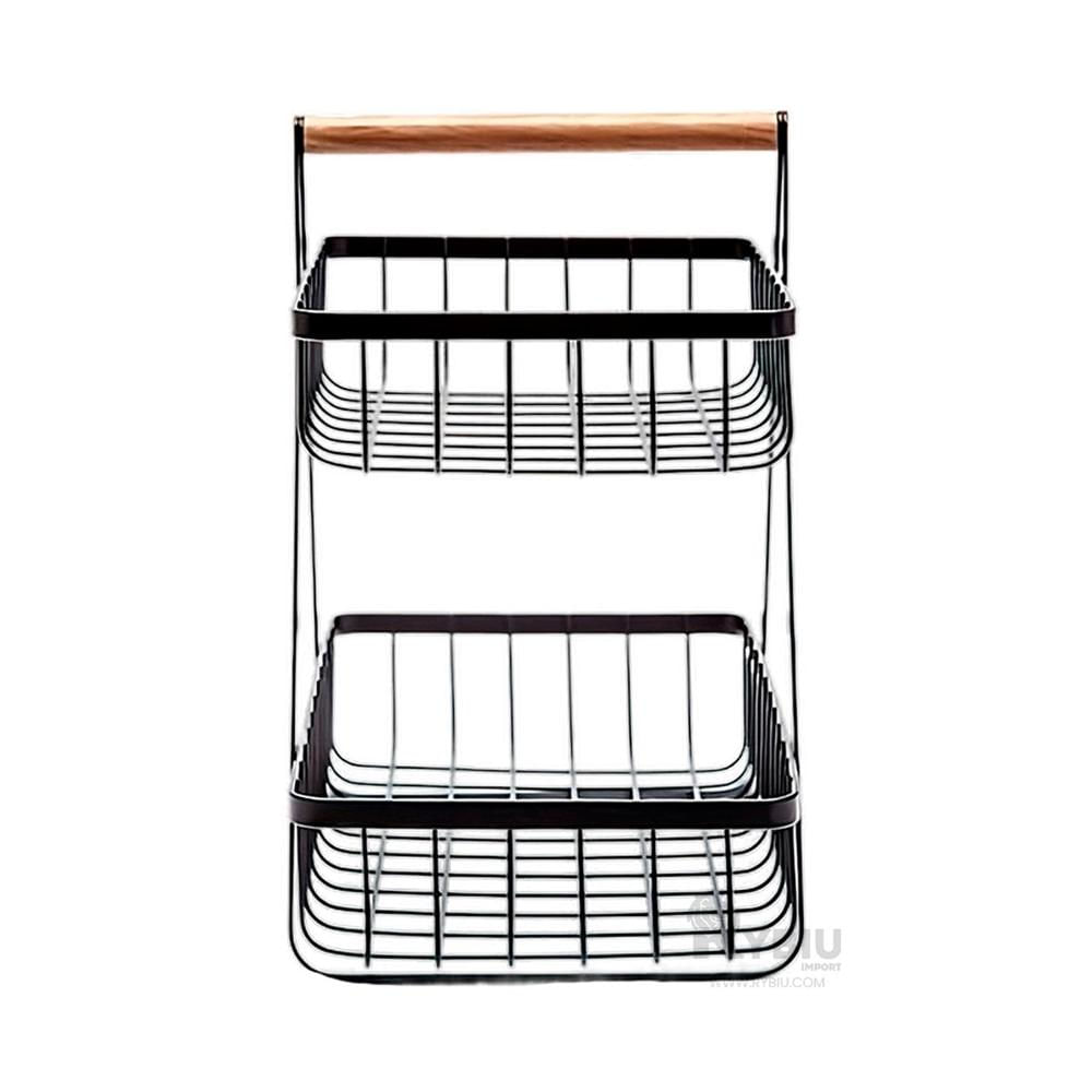 Organizador Funcional de 2 Almacenes Negro Y+Gift Stickers