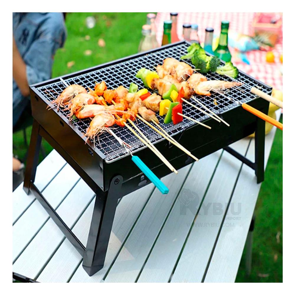 Mini Parrilla Duradera con Hulla en Negro Y+Regalo Stickers