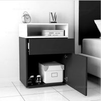Velador Moderno Saúl Gris Con Duna R&R Muebles