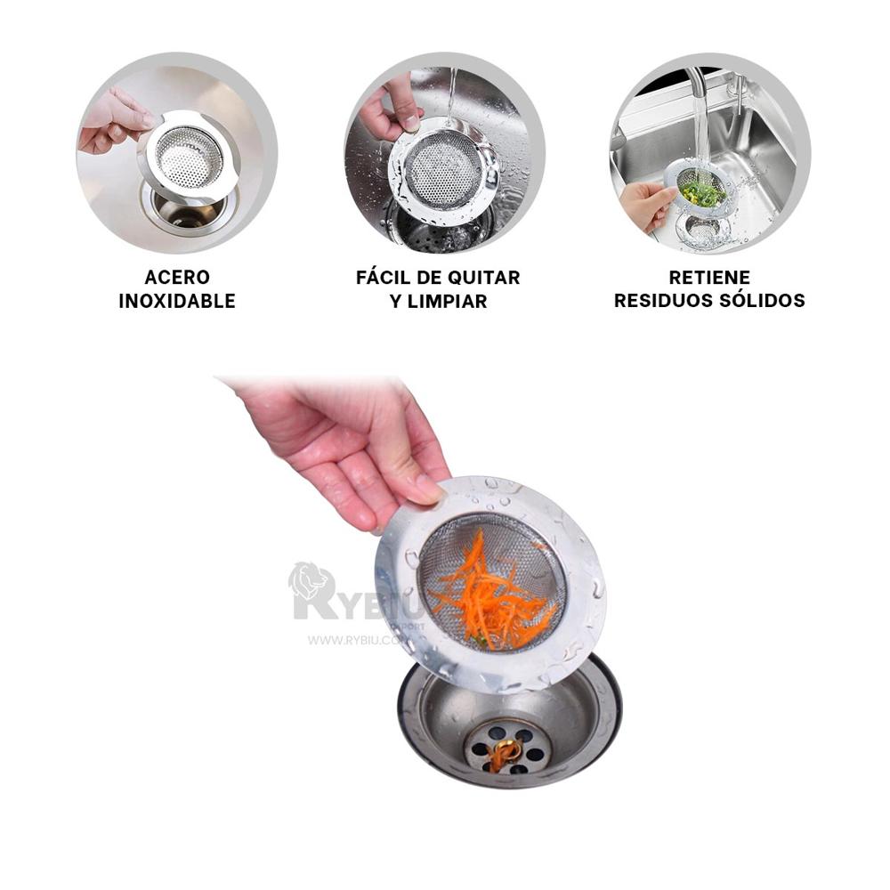 Colador Util para Cocina Plateado Y+Regalo Ligas para Peinar