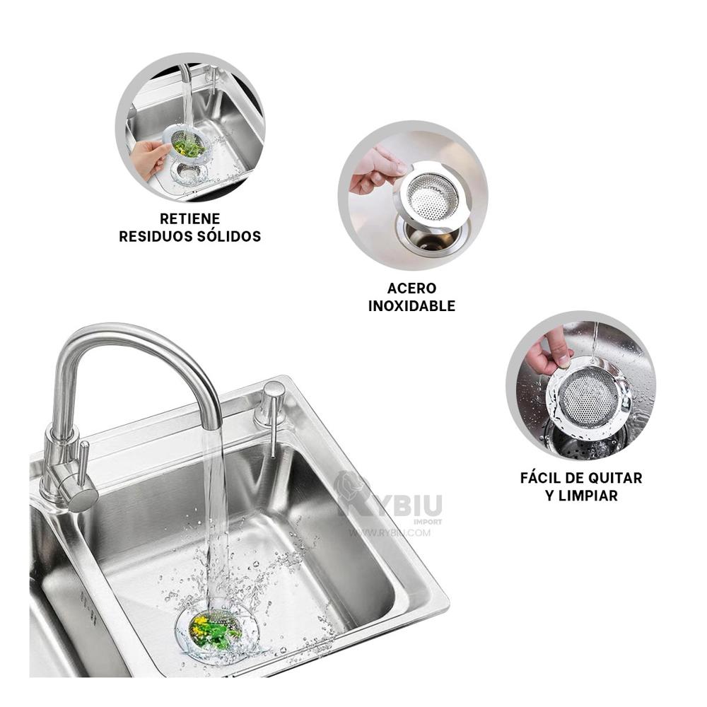 Colador Idoneo para Cocina en Plateado Y+Ligas de Regalo