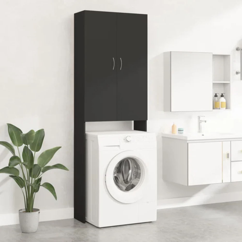 Mueble Para Lavanderia Moderno Shiki Negro R&R Muebles