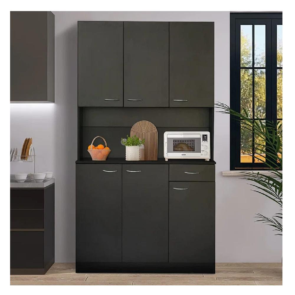 Mueble de Cocina Marylin TU MESITA Melamina 18mm 6 puerta 1 cajón Negro