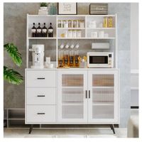 Mueble de Cocina TU MESITA Kendra Melamina 18mm color Blanco 2 puertas 3 cajones