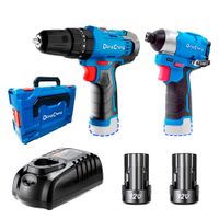 Combo Kit Dongcheng DCKIT25EK Taladro Percutor + Atornillador de Impacto 12V Brushless