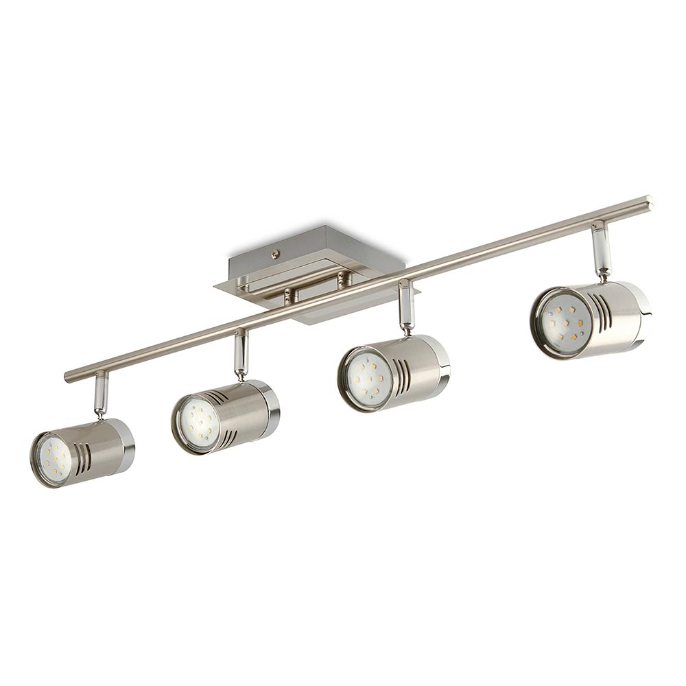Barra LED Daniela GU10 Cromo Satinado 3W 4 Luces Orange