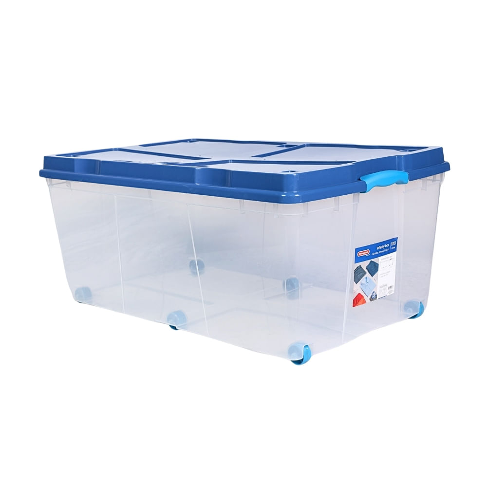 Caja Plástica Duraplast Infinity Box Transparente de 100 litros