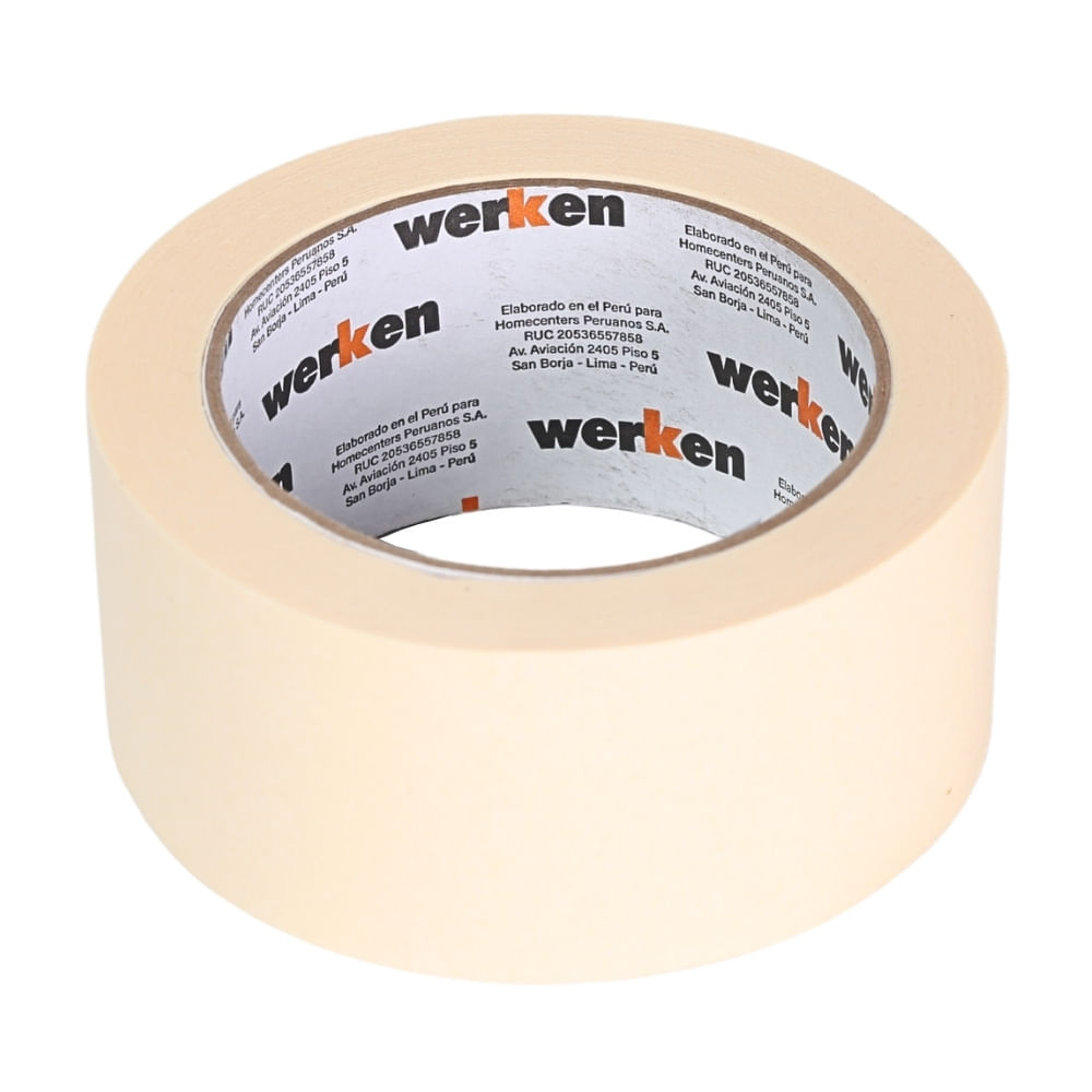 Cinta Masking Tape Werken Blanco 2' x 40yd Caucho Termoplástico