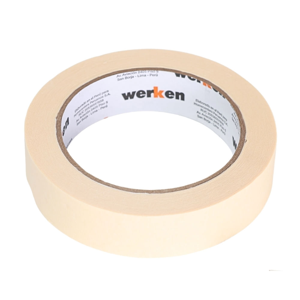 Cinta Masking Tape Werken Blanco 1' x 40yd Caucho Termoplástico