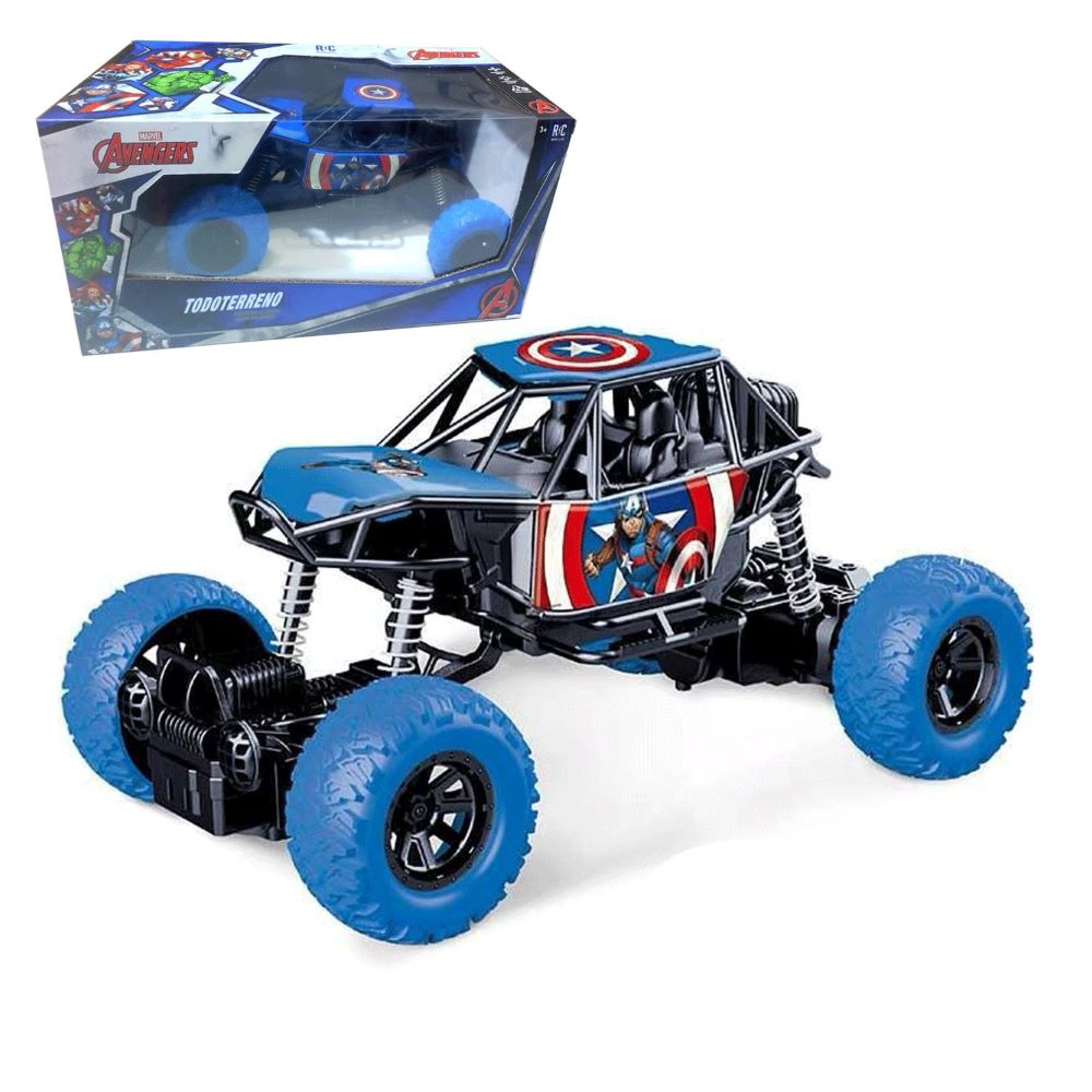 Juguete Carro Todo Terreno Capitán América con Control Juguete Carro Todo Terreno Capitán América con Control