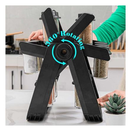 Almacenador Util de Especias Color Negro Y+Post-it Adhesivos