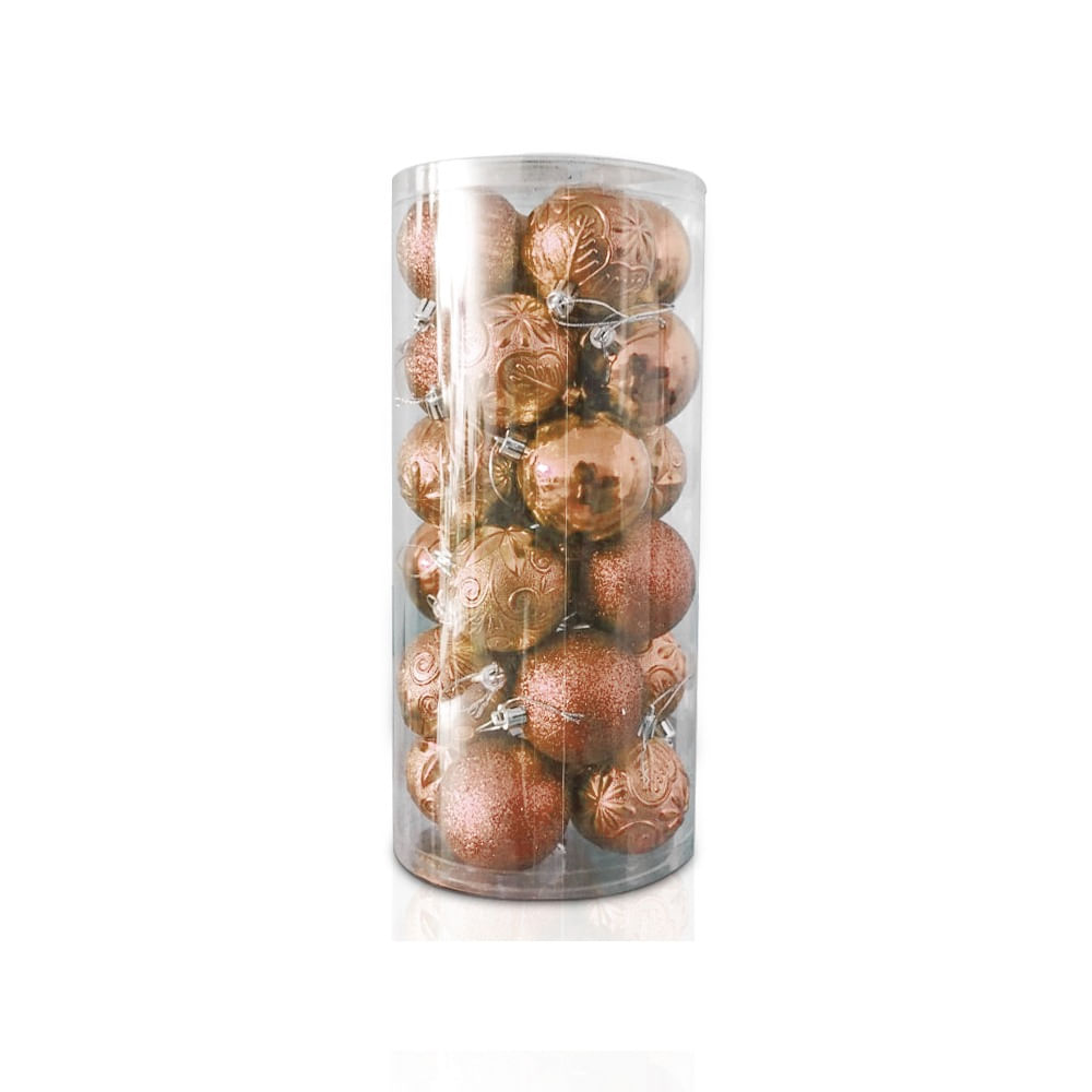Set De Bolas Navideñas Nude X24 Und - 6 Set De Bolas Navideñas Nude X24 Und - 6