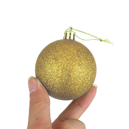 Set De Bolas Navideñas Doradas X12 Und - 7