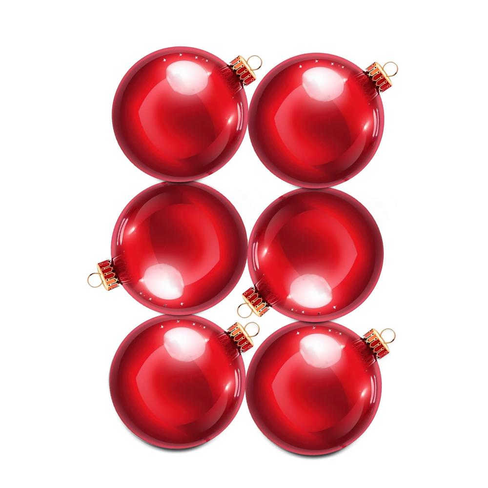 Set De Bolas Navideñas Rojas X6 Und - 7 Cm - 7bag-38