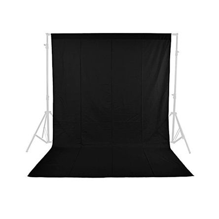 Fondo negro de tela Muselina 3x6 Metros Fondo negro de tela Muselina 3x6 Metros