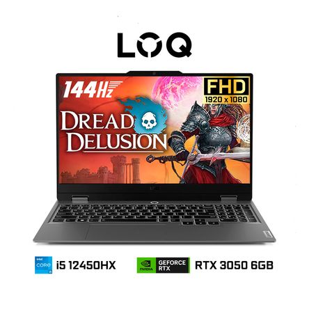 Laptop Lenovo LOQ 15IAX9 Intel Core I5-12450HX 8GB Ram 512GB SSD 15.6 FHD 144 HZ Laptop Lenovo LOQ 15IAX9 Intel Core I5-12450HX 8GB Ram 512GB SSD 15.6 FHD 144 HZ