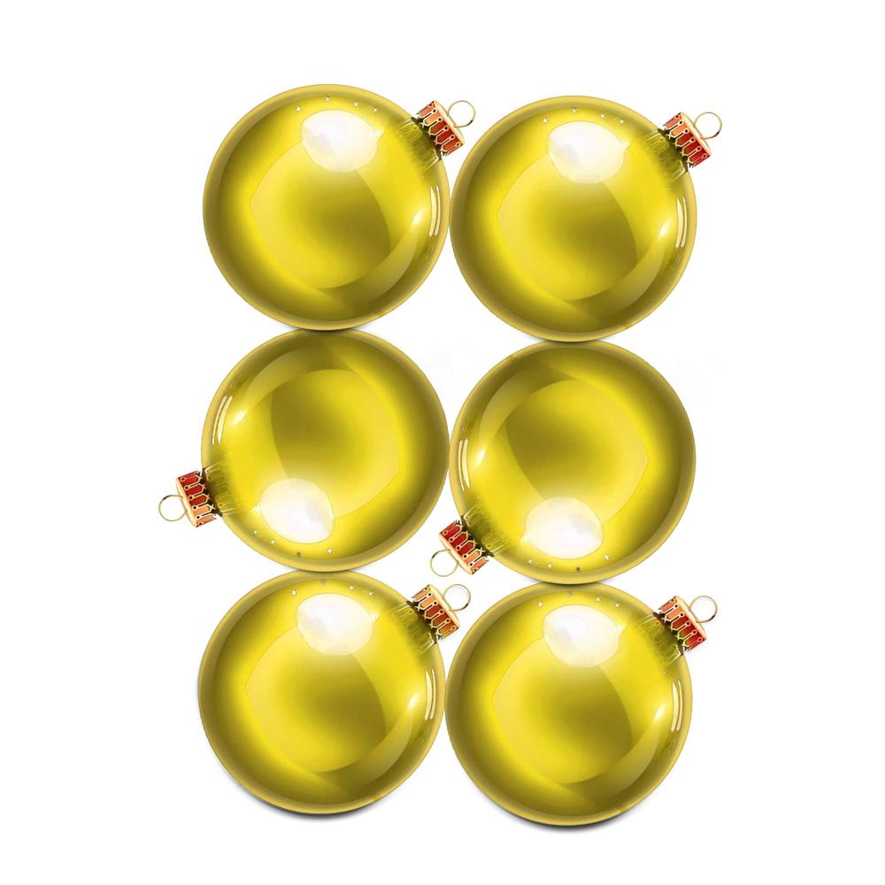 Set De Bolas Navideñas Doradas X6 Und - 7 Cm - 7bag-38