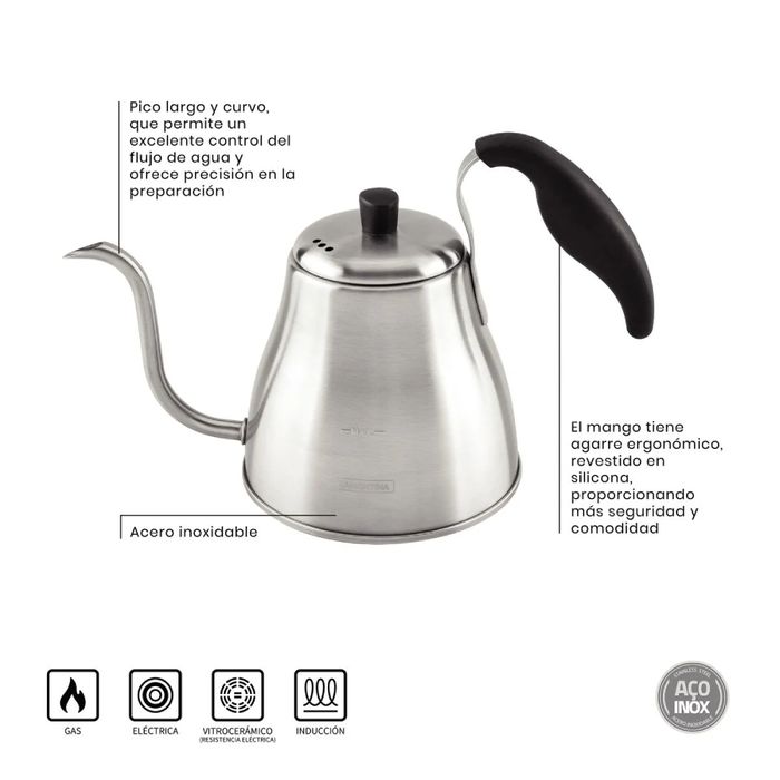 Tetera Cuello Cisne Tramontina L Acero Promart