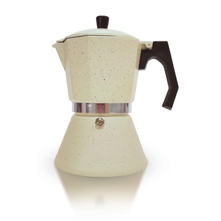 Cafetera Moka Italiana Apto para Cocina de Inducción 6 Tazas Espresso - Crema