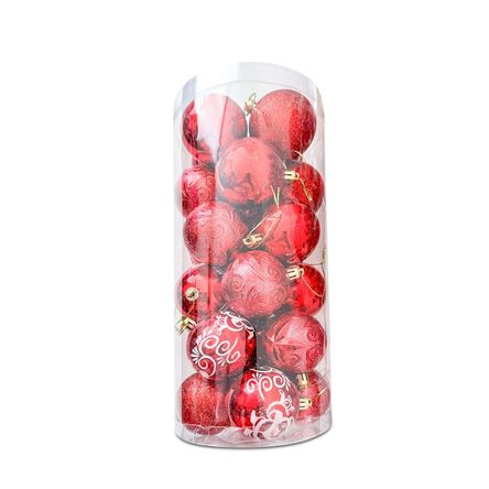 Set De Bolas Navideñas Rojas X24 Und - 6 Cm - Pmgf 23059 - R Set De Bolas Navideñas Rojas X24 Und - 6 Cm - Pmgf 23059 - R
