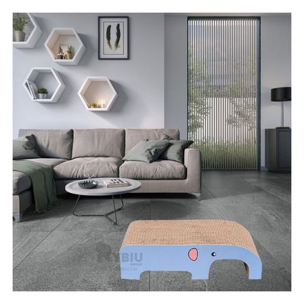 Rascador para Felinos de Carton Color Marron Y+Stickers Rascador para Felinos de Carton Color Marron Y+Stickers