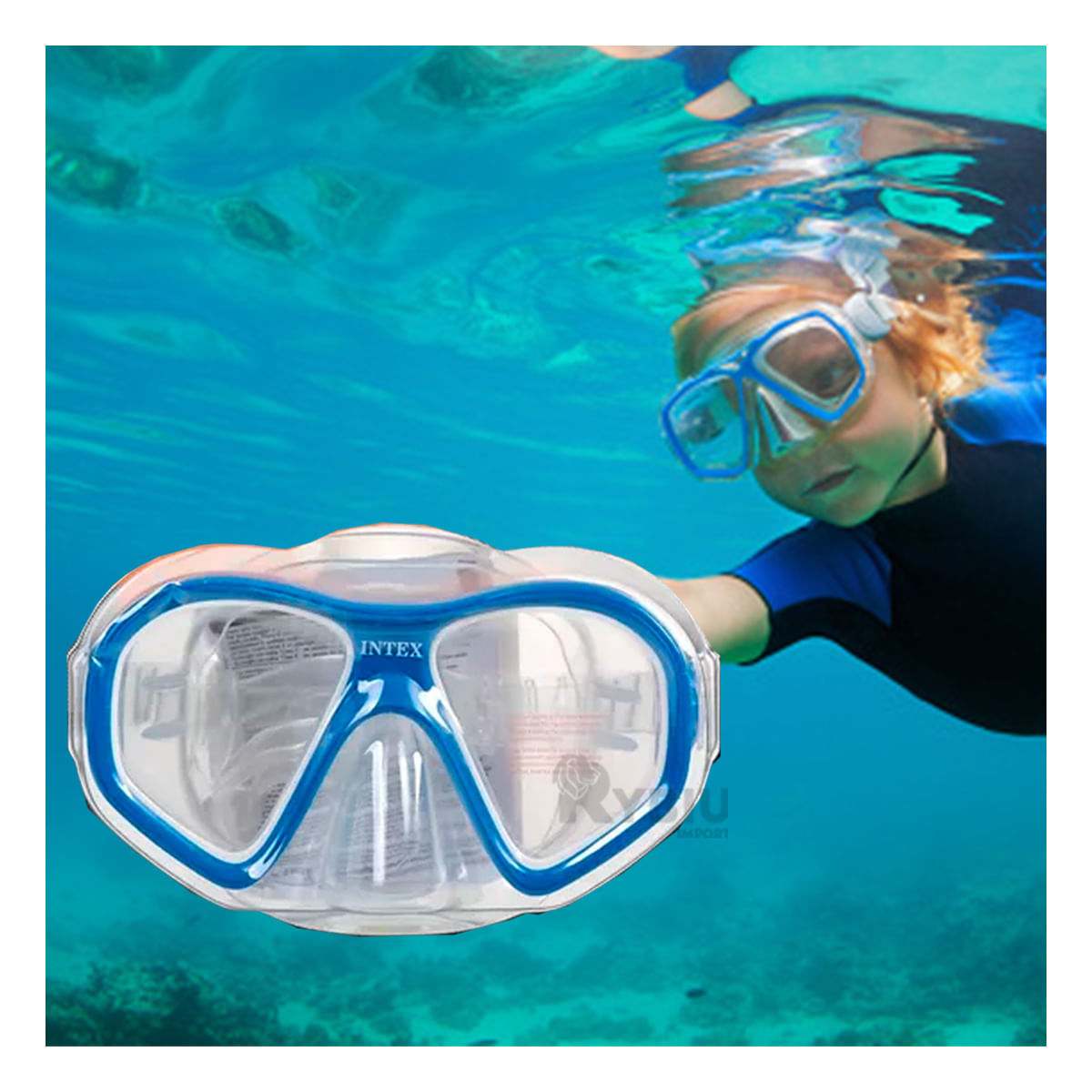 Lentes de Buceo para los Pequeños de Casa de Color Azul