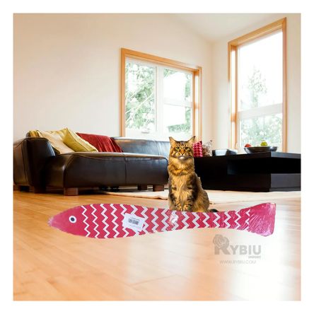 Rascador para Felinos de Pez en Marron Y+Papel de Regalo Rascador para Felinos de Pez en Marron Y+Papel de Regalo