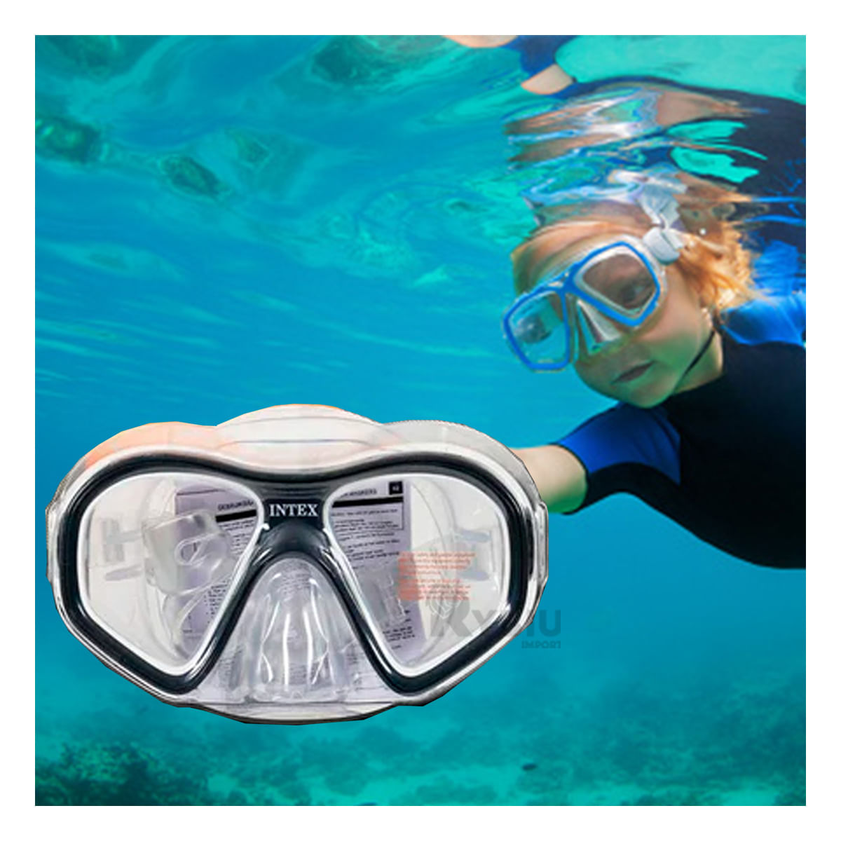Lentes de Buceo para los Pequeños de Casa de Color Negro