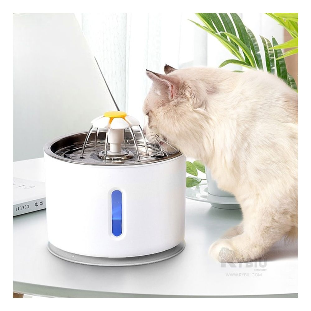 Bebedero Inteligente de Plastico Blanco Y+Regalo Stickers Promart