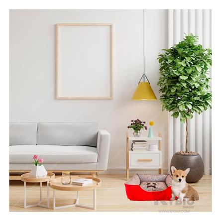 Cama con Relleno de Napa Talla S Rojo Y+Papel de Regalo