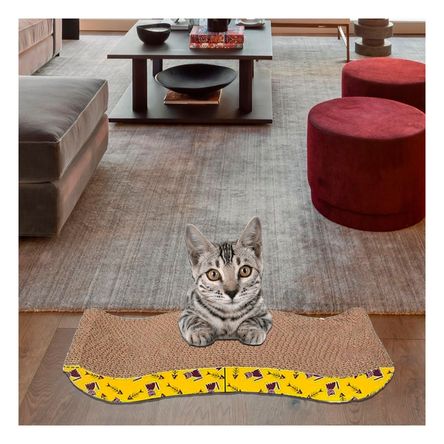 Frotador para Gatos en Forma de C Y+Post-it Adhesivos Frotador para Gatos en Forma de C Y+Post-it Adhesivos