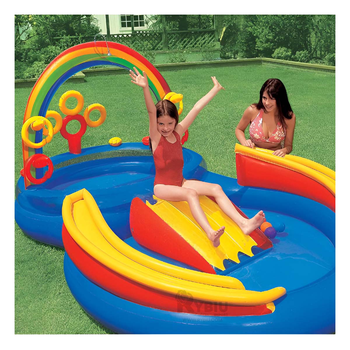 Inflable Arcoiris para Piscina en Multicolor