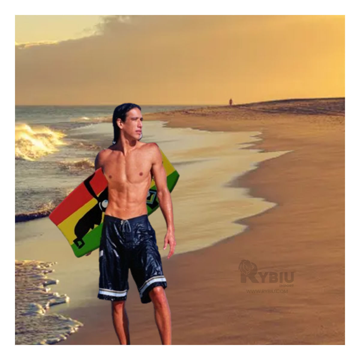 Body Board Moderno de 37"" de uso Acuatico Multicolor