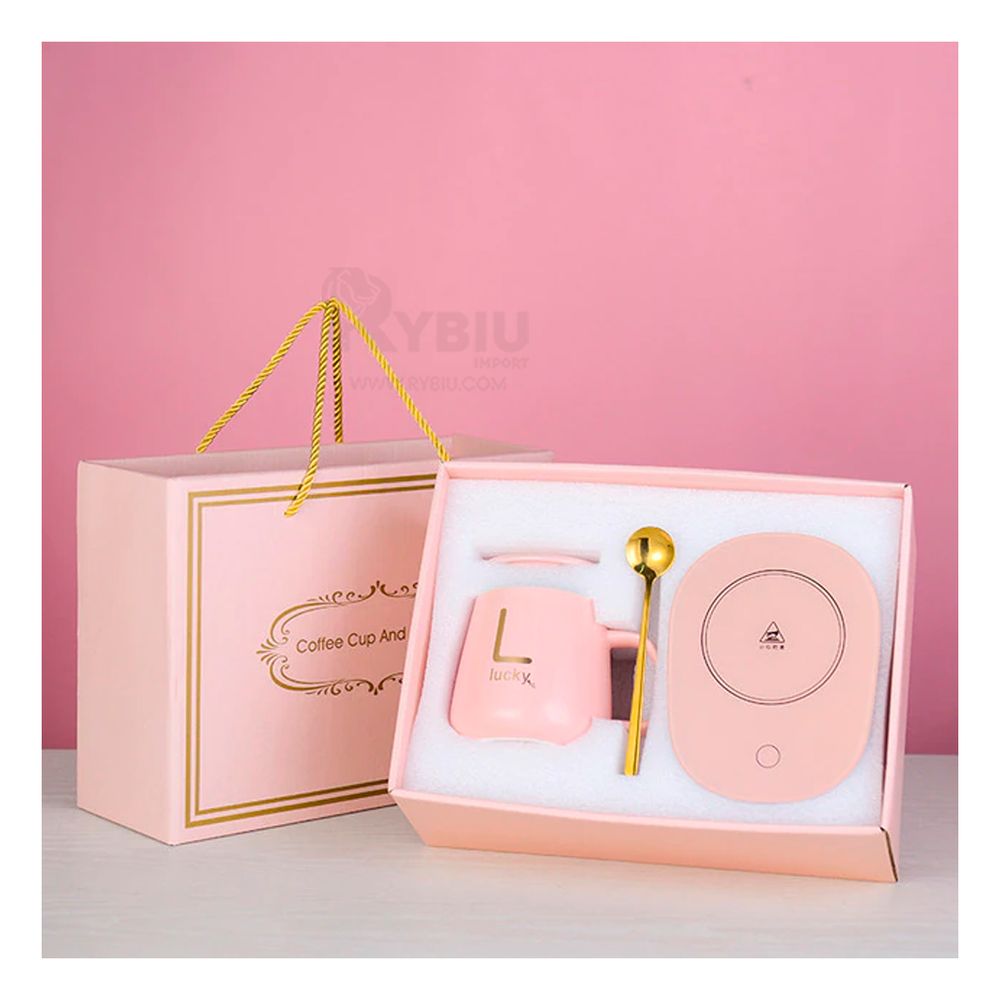 Calentador con Pocillo en Color Rosado Y+Papel de Regalo Calentador con Pocillo en Color Rosado Y+Papel de Regalo