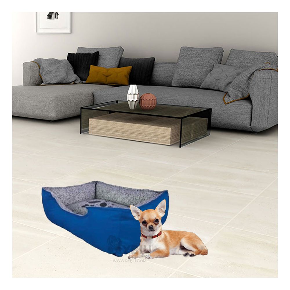 Cama para Perro de Color Talla S en Azul Cama para Perro de Color Talla S en Azul