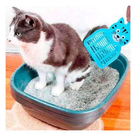 Pala con Dibujo de Gato para Arenero Azul Y+Regalo Agendita Pala con Dibujo de Gato para Arenero Azul Y+Regalo Agendita