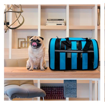 MochilaTransparpotador Reflectivos para Perro Color Celeste MochilaTransparpotador Reflectivos para Perro Color Celeste