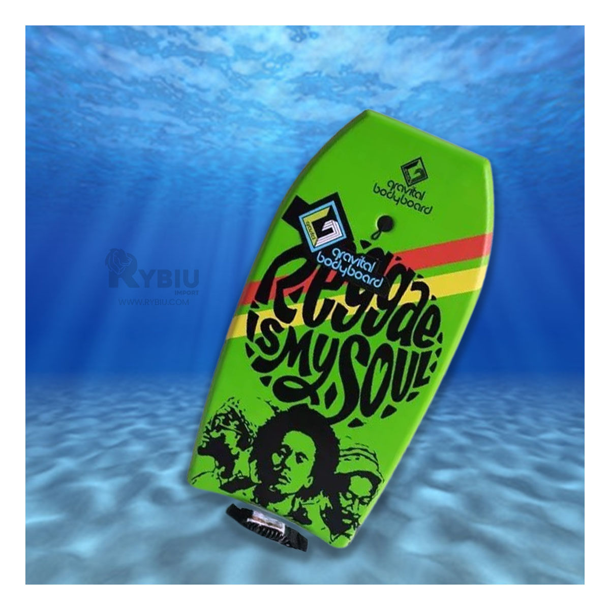 Body Board para Niños en Matiz Verde Limon Y+Papel de Regalo