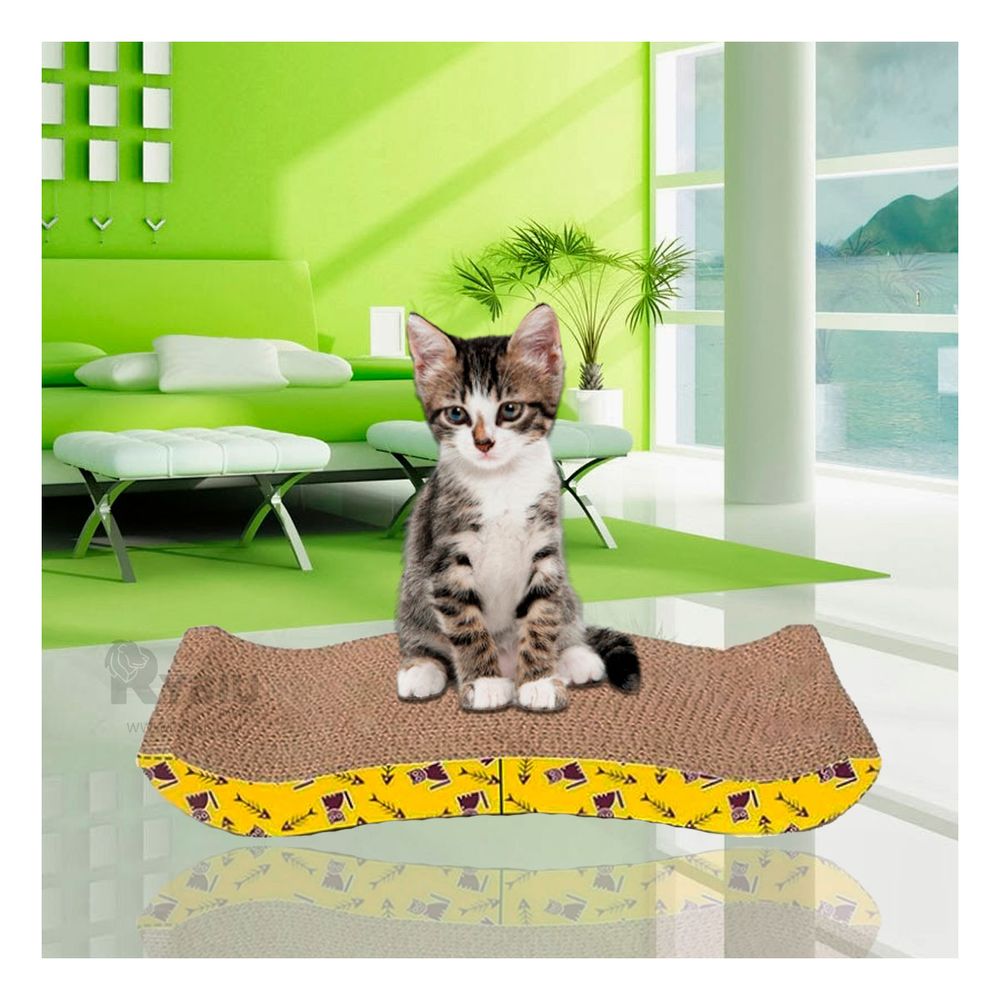 Rascador de Gatos Entretenido en Forma de C Rascador de Gatos Entretenido en Forma de C