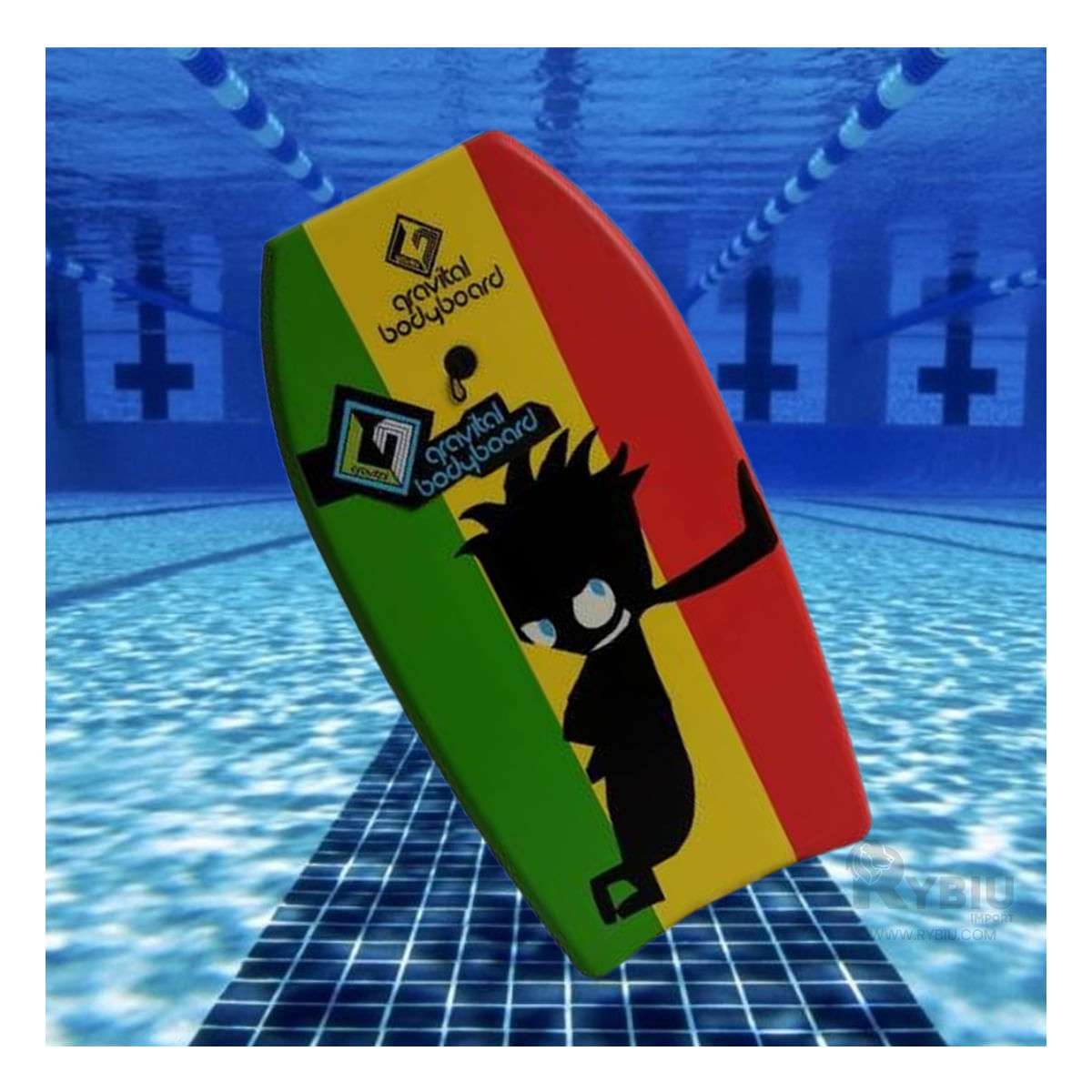 Body Board Practico con Diseño en Multicolor Y+Stickers